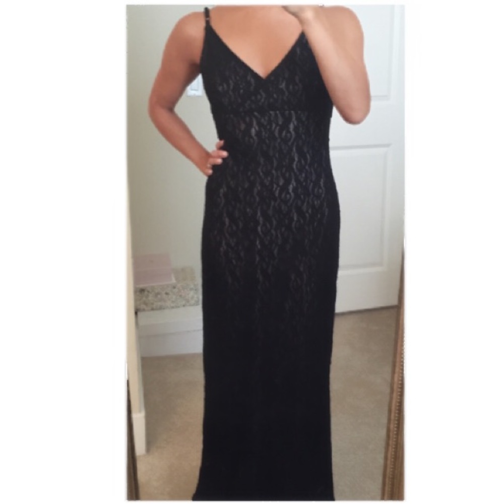Black Lace Formal Gown